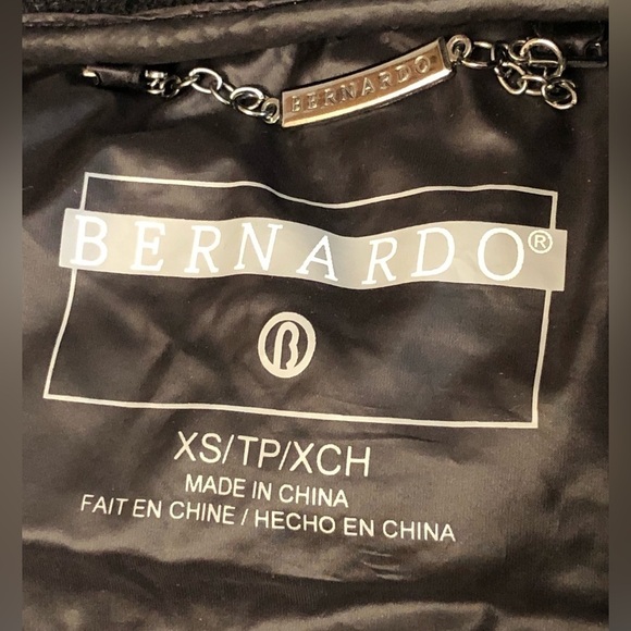 Bernardo Black Full Zip Snap Button Long Puffer Jacket Womens Size XS - Picture 10 of 16